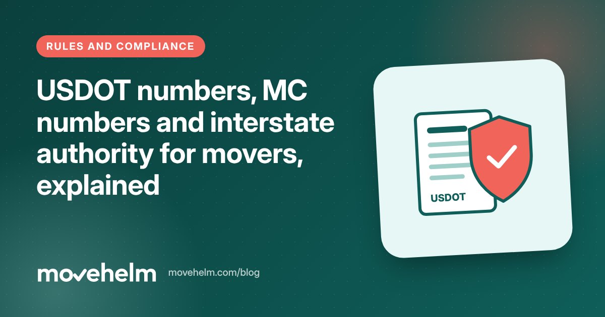 USDOT numbers, MC numbers and interstate authority for movers, explained: cover illustration