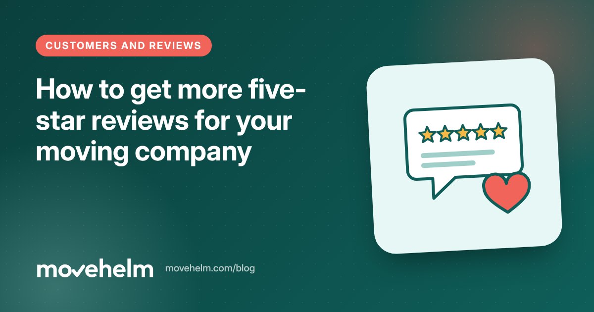 How to get more five-star reviews for your moving company: cover illustration