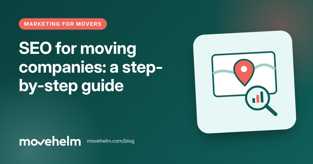 SEO for moving companies: a step-by-step guide: cover illustration